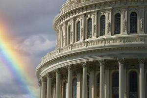 regenboog Aan Washington dc Capitol detail foto