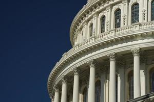 Washington dc Capitol detail Aan de diep blauw lucht achtergrond foto