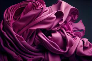 generatief ai illustratie van zacht magenta, roze kleding stof foto