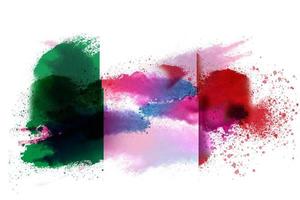 Italië waterverf geschilderd vlag foto