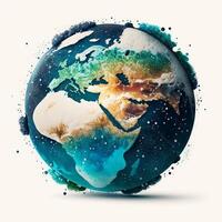 opslaan aarde thema wereldbol planeet ai generatief foto
