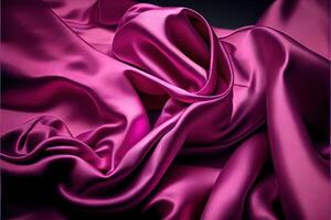 generatief ai illustratie van zacht magenta, roze kleding stof foto
