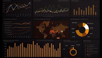 analist werken Aan bedrijf analytics dashboard gegenereerd ai foto