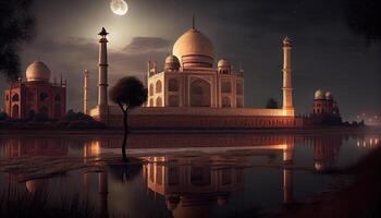 taj mahal in agra land generatief ai foto