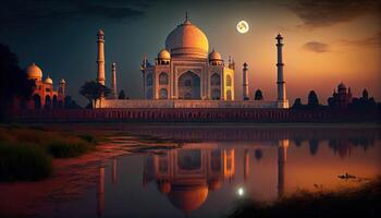 taj mahal in agra land generatief ai foto