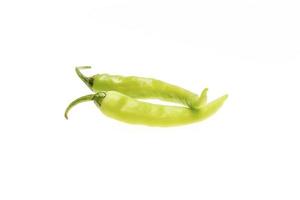 groen Chili peper geïsoleerd Aan wit foto