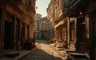 tbilisi filmische licht straat visie generatief ai foto