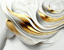 abstract wit gouden grunge golvend achtergrond. generatief ai foto