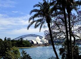 visie van Sydney opera huis in sydney, Australië foto