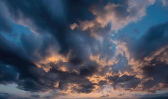 de de hemel poëzie, een zonsondergang van inspirerend schoonheid, lucht vervanging - generatief ai technologie foto