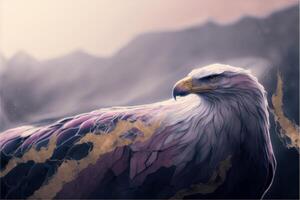 majestueus adelaar illustratie. generatief ai. foto
