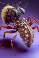 mechanisch mieren zwerven de geweldig microscopisch wereld. generatief ai. foto