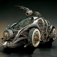 abstract futuristische fantasie auto. generatief ai foto