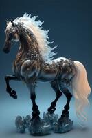 super prachtig en schattig Chinese dierenriem paard. generatief ai. foto