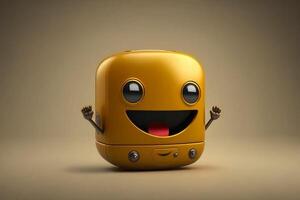 gelukkig robot emoji ai gegenereerd foto