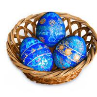 Pasen viering concept. kleurrijk Pasen ei met kleurrijk achtergrond. generatief ai foto