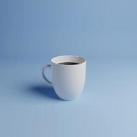 geïsoleerd koffie kop Aan blauw achtergrond foto