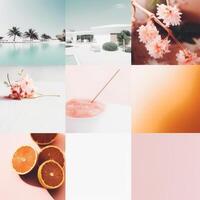 minimalistische zomer achtergrond voor sociaal media na. illustratie ai generatief foto