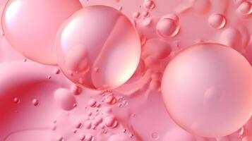 roze pastel achtergrond met druppels. illustratie ai generatief foto