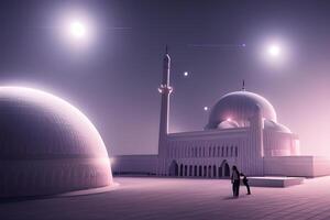 Super goed keer bekeken moskee Islamitisch gegenereerd ai foto