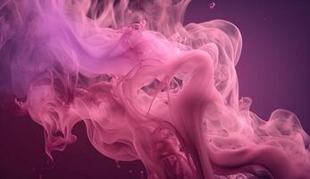 generatief ai, vloeiende licht roze, viva magenta rook met spatten. zacht vloeistof banier, voorjaar vrouw stemming, 3d effect, modern macro realistisch abstract achtergrond illustratie, inkt in water effect. foto