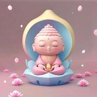 knal mart baby Boeddha met lief sterrenhemel lucht generatief ai foto