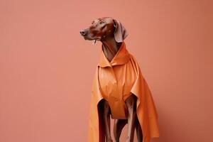 ai gegenereerd weimaraner hond in futuristische stijl foto