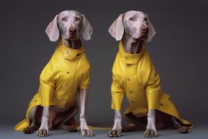 ai gegenereerd weimaraner honden in futuristische stijl foto