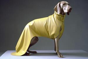 ai gegenereerd weimaraner hond in futuristische stijl foto