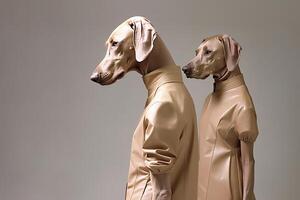 ai gegenereerd weimaraner honden in futuristische stijl foto