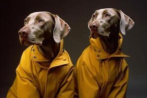 ai gegenereerd weimaraner honden in futuristische stijl foto