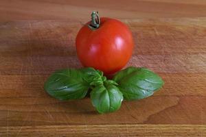 basilicum en tomate foto