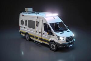 stad medisch ambulance auto, gezondheidszorg vervoer. ai gegenereerd. foto