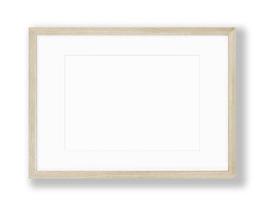 geïsoleerd foto kader Aan wit achtergrond, houten kader mockup