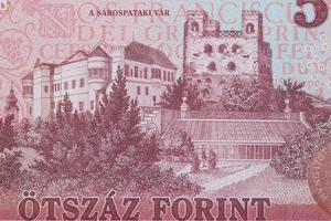 sarospatak kasteel van Hongaars geld - forint foto
