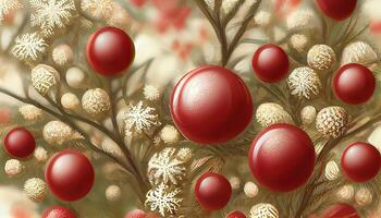 realistisch Kerstmis seizoen patroon ontwerp. generatief ai foto