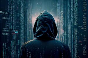 hacker in virtueel wereld. generatief ai foto