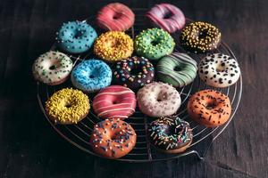 sappig mini donuts foto