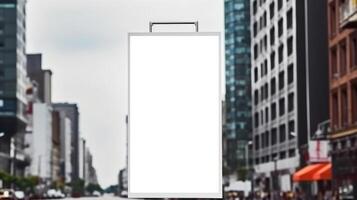 aanplakbord mockup sjabloon. illustratie ai generatief foto