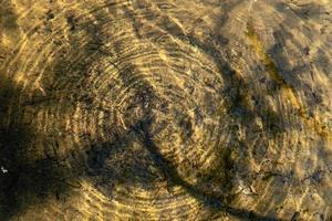 vuil water druppels vallend vormen rimpelingen en lichten reflectie structuur foto