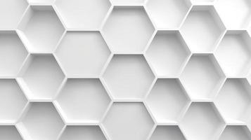 abstract 3d renderen van wit zeshoeken. futuristische achtergrond foto