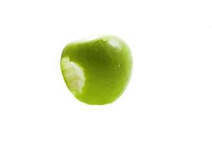 groen gebeten appel foto