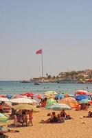 altinkum strand in didim, kalkoen Aan een warm zomer vakantie dag foto