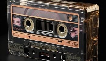 oud cassette plakband. generatief ai. foto