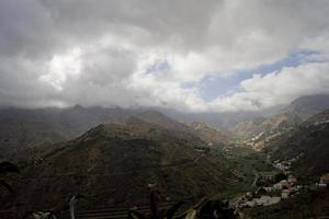 origineel kleurrijk huizen Aan de Spaans eiland van kanarie gomera foto