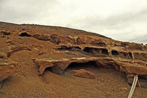 origineel vulkanisch landschappen van de Spaans eiland van Lanzarote foto