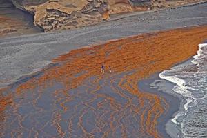 origineel vulkanisch landschappen van de Spaans eiland van Lanzarote foto