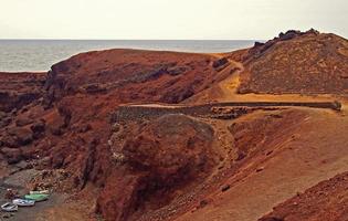 origineel vulkanisch landschappen van de Spaans eiland van Lanzarote foto