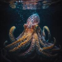 de reusachtig Octopus en haar dodelijk tentakels, generatief ai foto