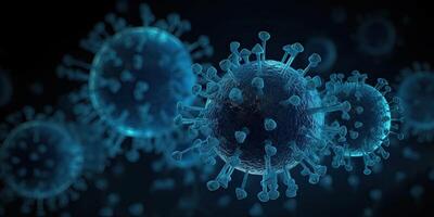 coronavirus, virus, influenza illustratie door generatief ai foto